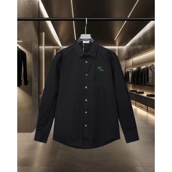 Dior Clover Logo Long-Sleeve Shirt